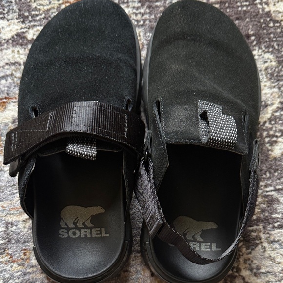 Sorel Woman’s Black Suede slip on mules - Picture 2 of 4